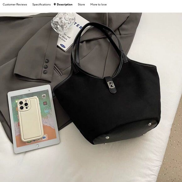 Trendy Retro Suede Bucket Shoulder Bag Hobo Satchel Purse Excellent Condition - Picture 8 of 14